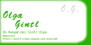 olga gintl business card